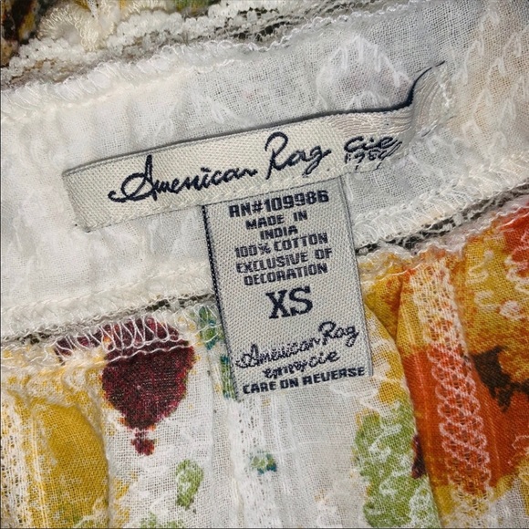 American Rag Floral Ruffle Sleeve Tank Top - Picture 6 of 7